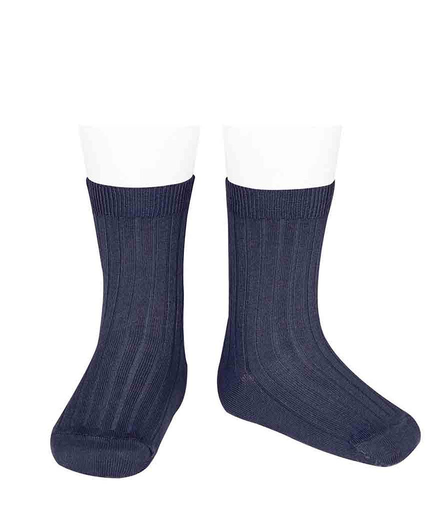 Condor Ankle Ribbed Socks 480 Navy 6 Pairs in a Box