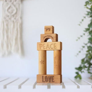 WOODEN STORY Peace & Love Blocks - 108 Pieces